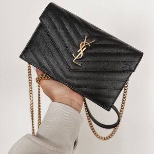 YSL crossbody chain wallet purse. CASSANDRE MATELASSE